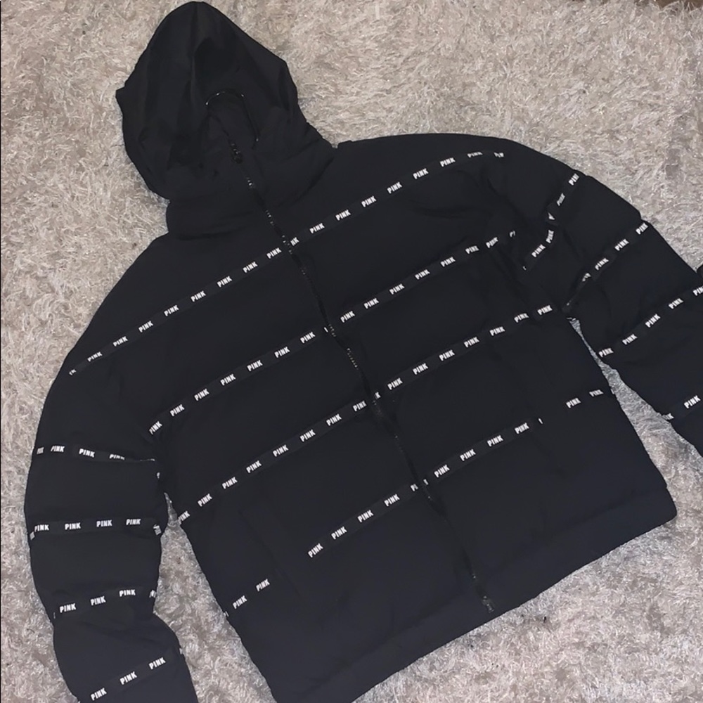 Victoria secret pink puffer coat
